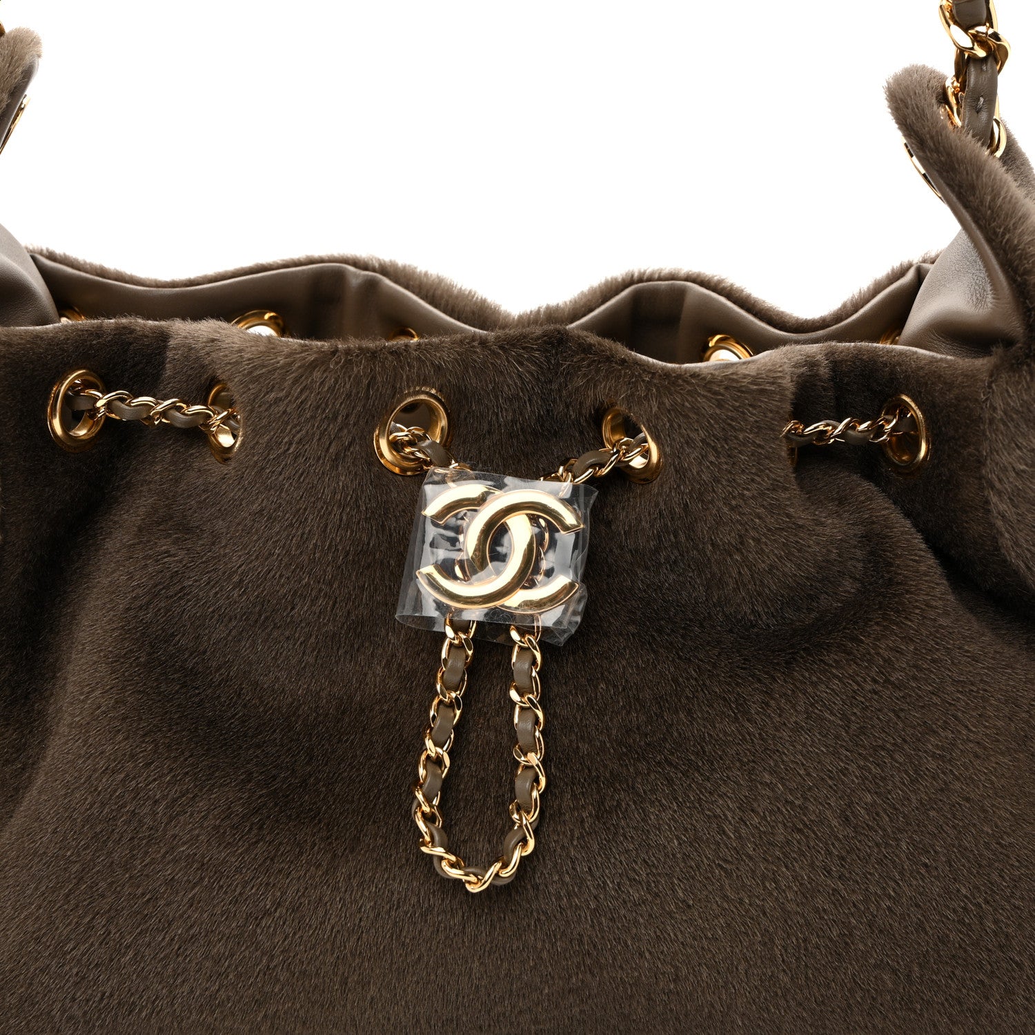 Chanel Pony Hair Mini Chanel 25 Handbag Dark Khaki 13 of 20