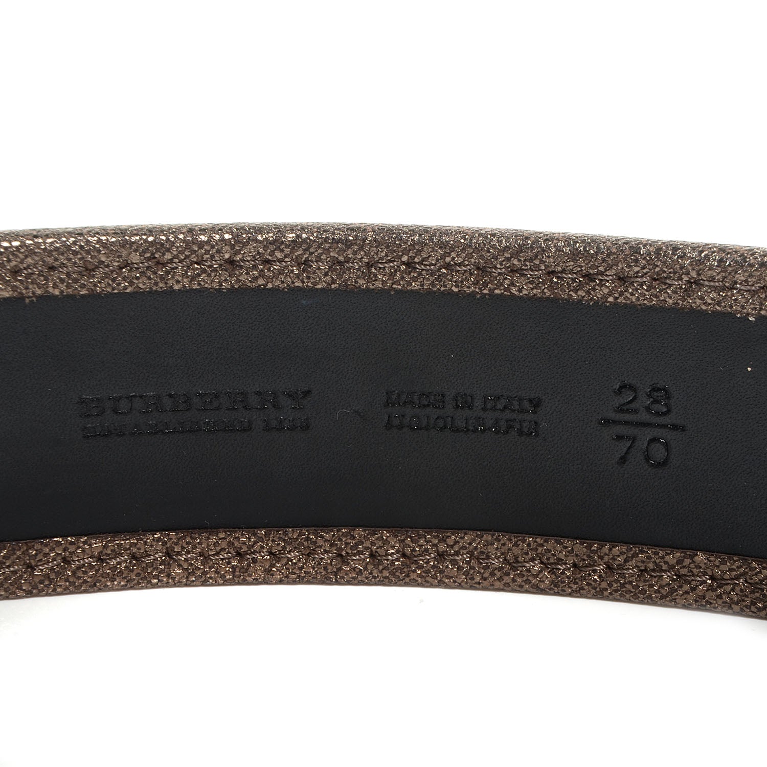 Burberry Haymarket Check Belt Metallic 28 70 4 of 5