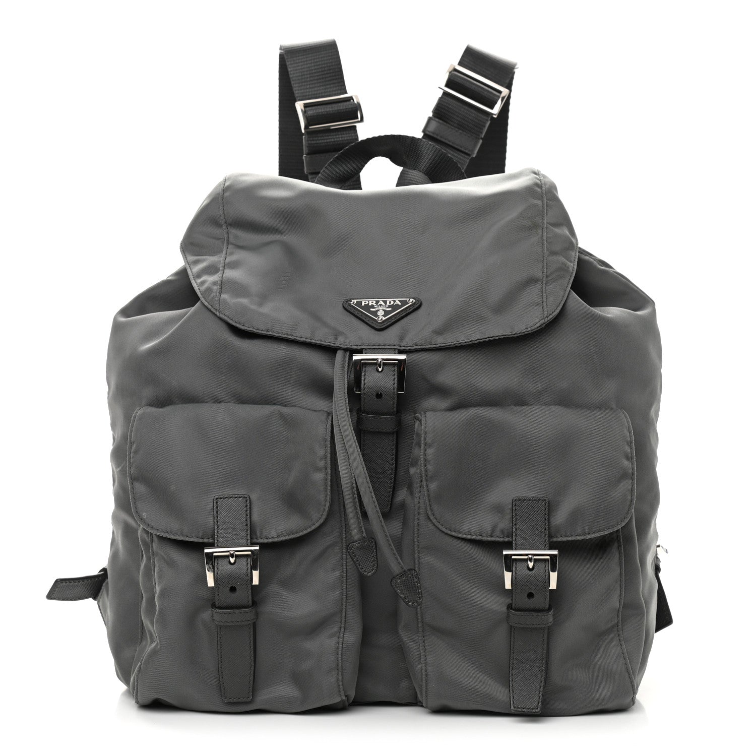 Prada Tessuto Nylon Vela Backpack Grey 2 of 8