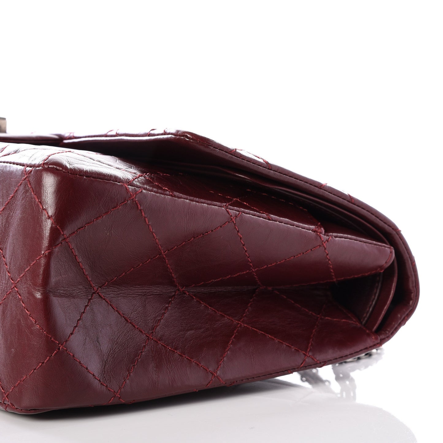 Aged Calfskin Quilted 2.55 Reissue 227 Flap Red