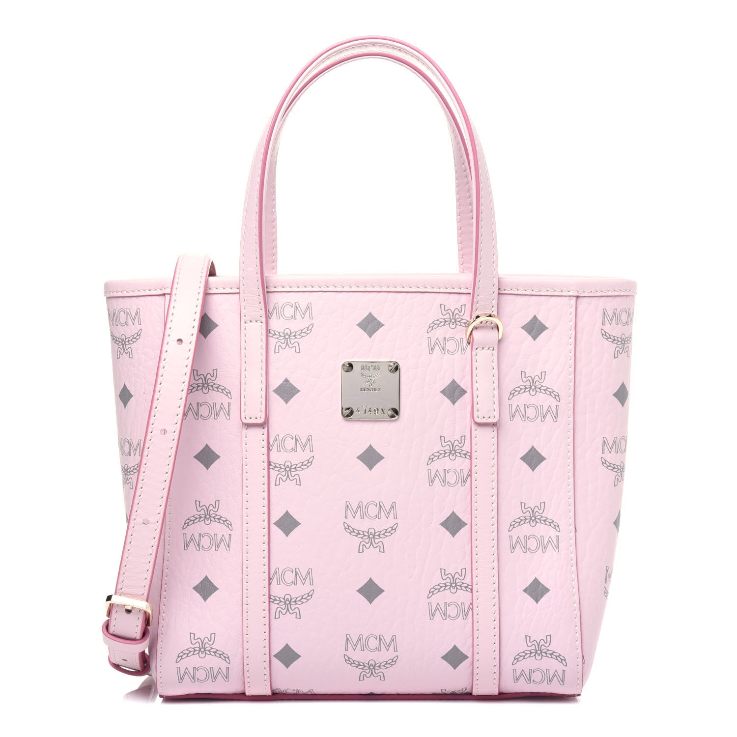 MCM Visetos Mini Toni Shopper Tote Light Pink 1 of 11