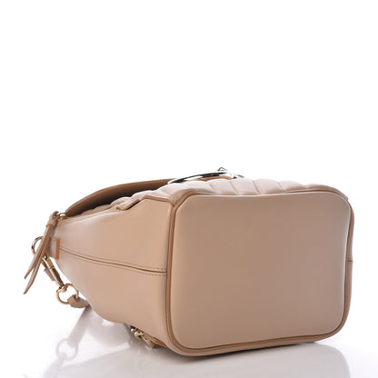 Chloe Calfskin Quilted Medium Faye Backpack Pearl Beige 4 of 14