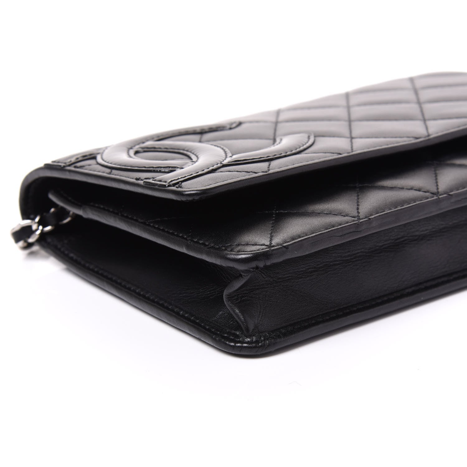 Chanel Calfskin Quilted Cambon Wallet On Chain WOC Black 5 of 8
