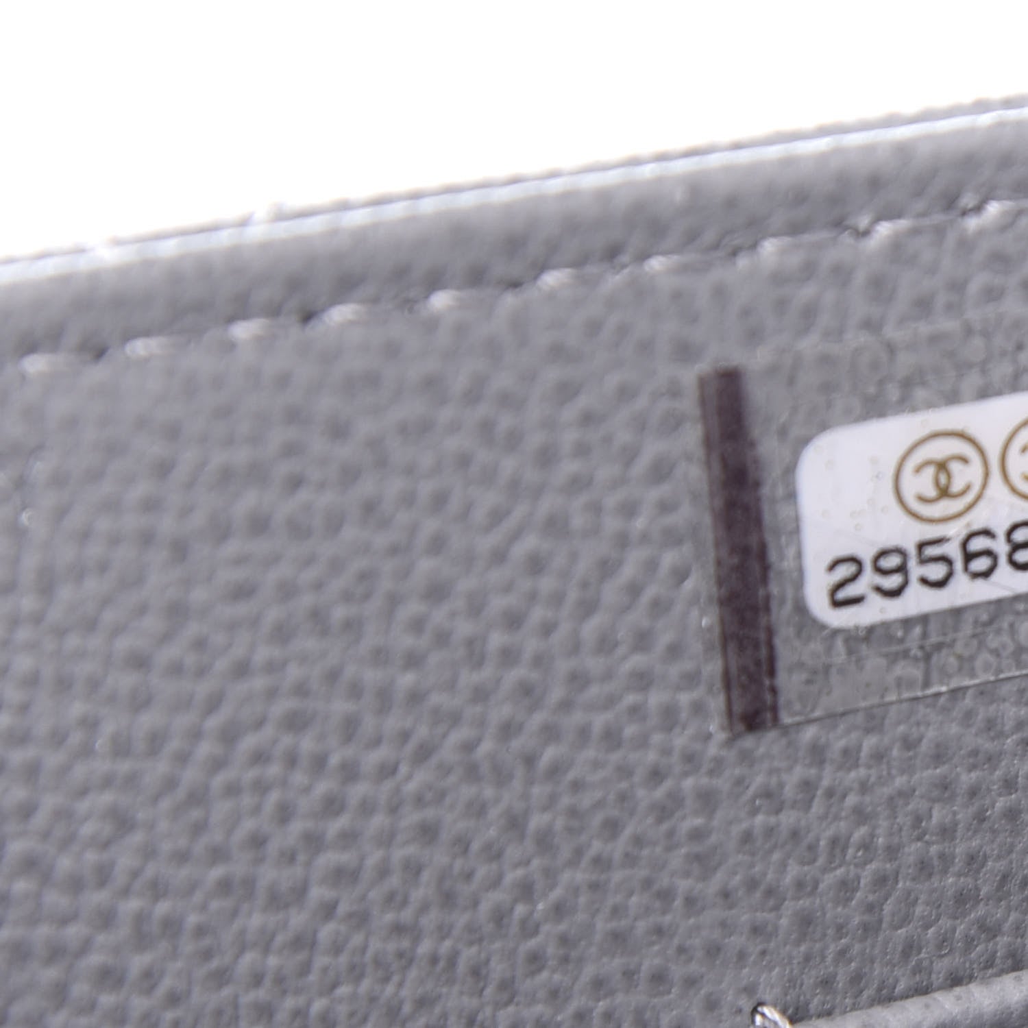 Chanel Grained Calfskin Quilted CC Box Clutch With Chain Grey 10 of 12