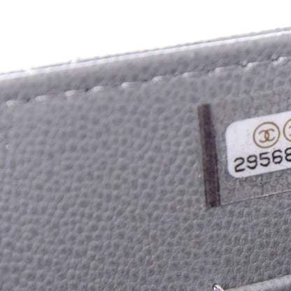 Chanel Grained Calfskin Quilted CC Box Clutch With Chain Grey 10 of 12
