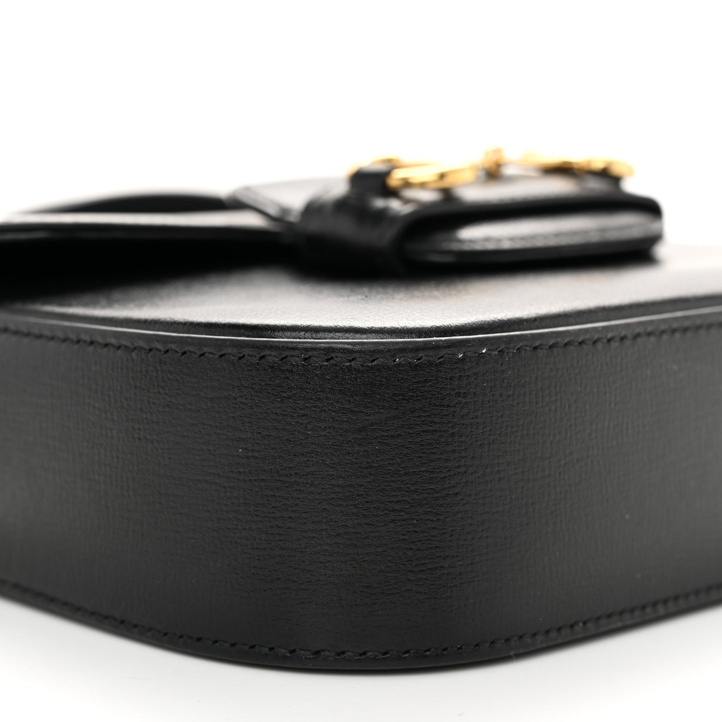 Azalea Calfskin Web Mini Horsebit 1955 Shoulder Bag Black