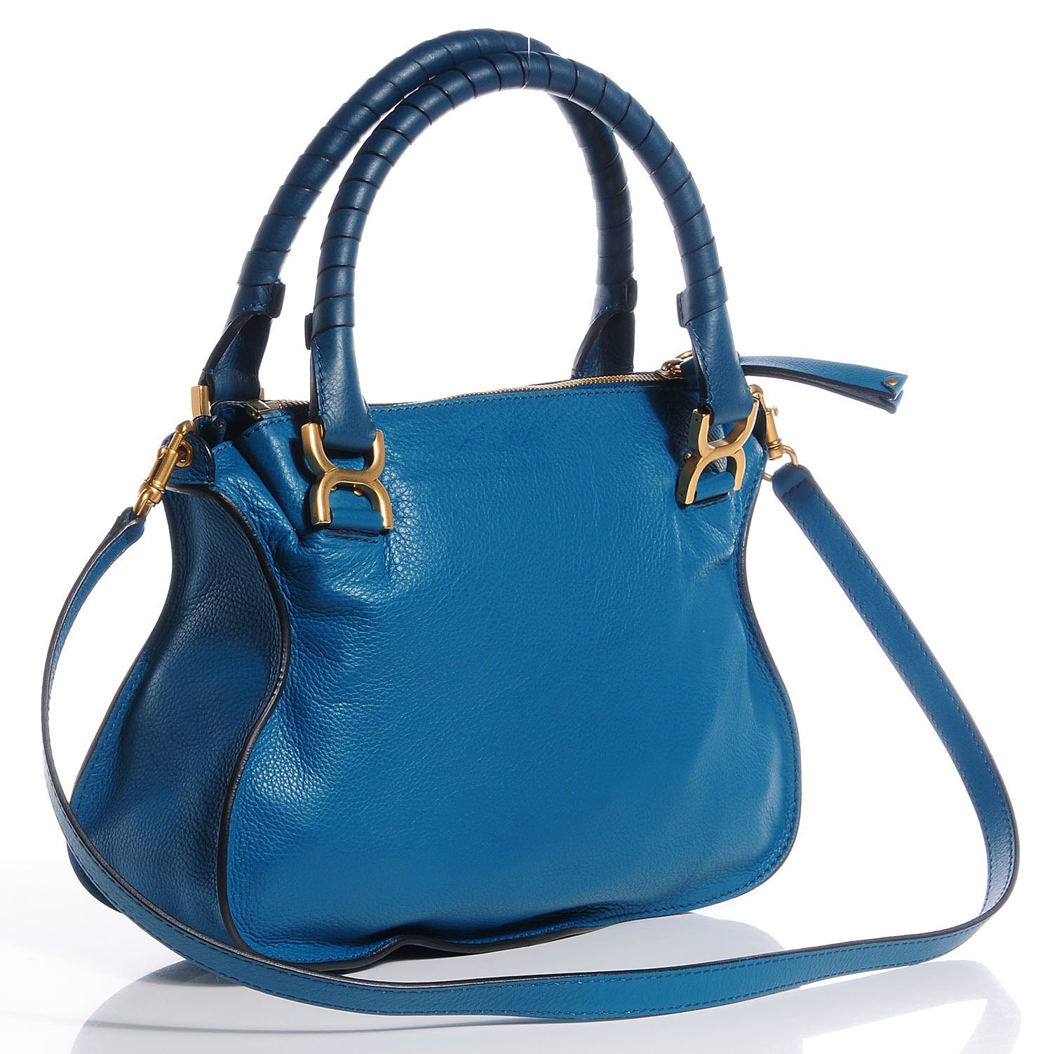 Chloe Calfskin Medium Marcie Satchel Laguna Blue 3 of 10