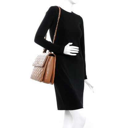 Chanel Lambskin Quilted Large Trendy CC Flap Camel 2 of 7