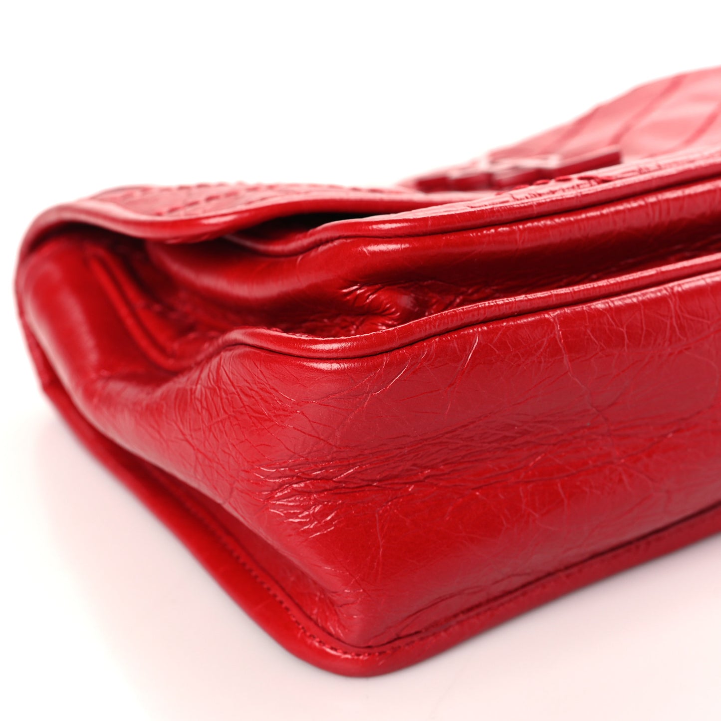 Crinkled Calfskin Matelasse Monogram Baby Niki Chain Satchel Rouge Eros