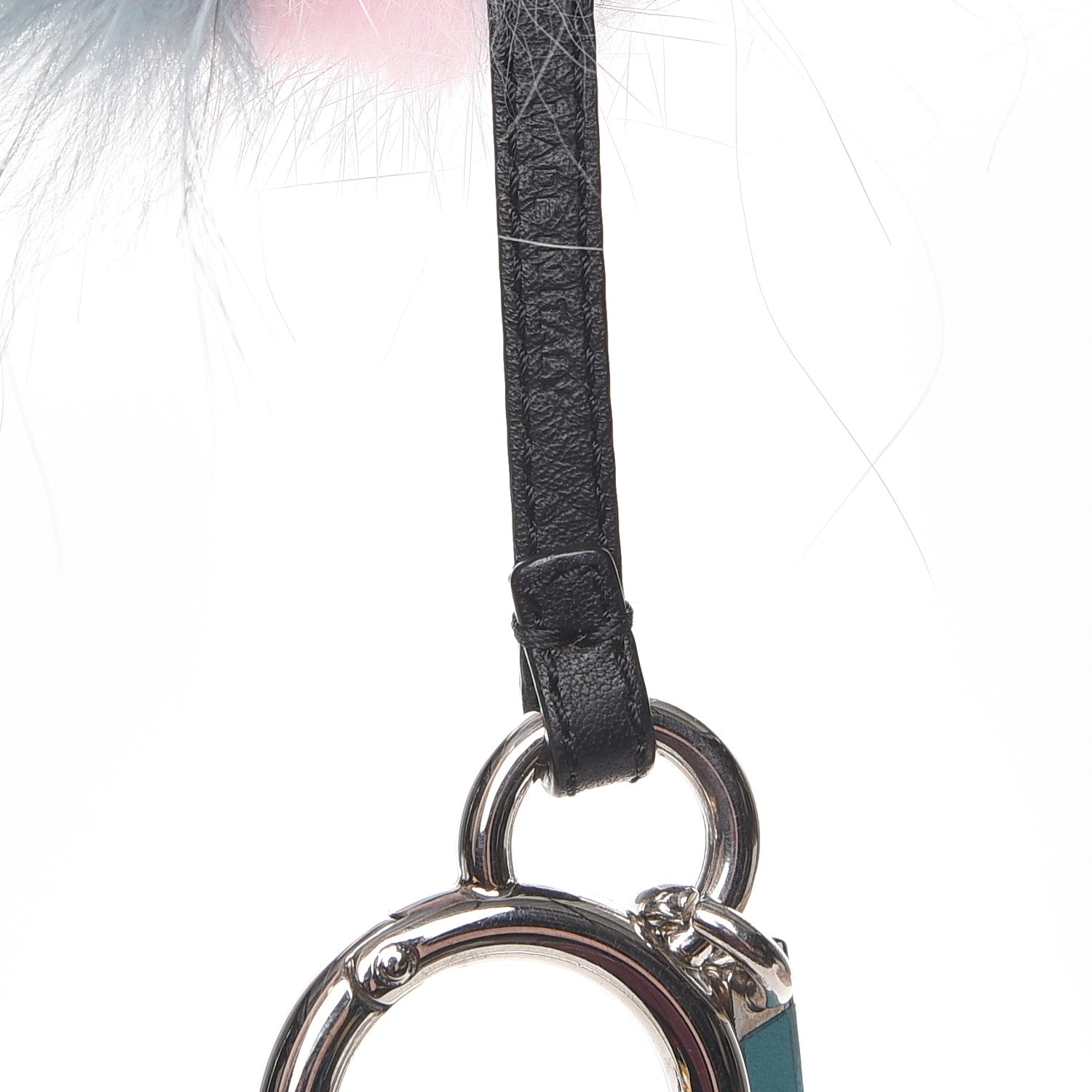Fendi Fox Mink Rabbit Fur Vitello Flamingo Mini Monster Bag Bug Charm Lagoon Black Multicolor 3 of 5