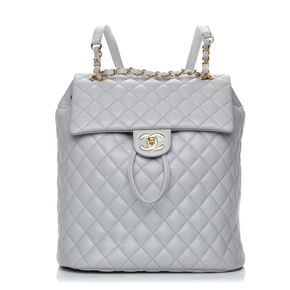 Chanel Lambskin Quilted Large Urban Spirit Backpack Grey 1 of 8