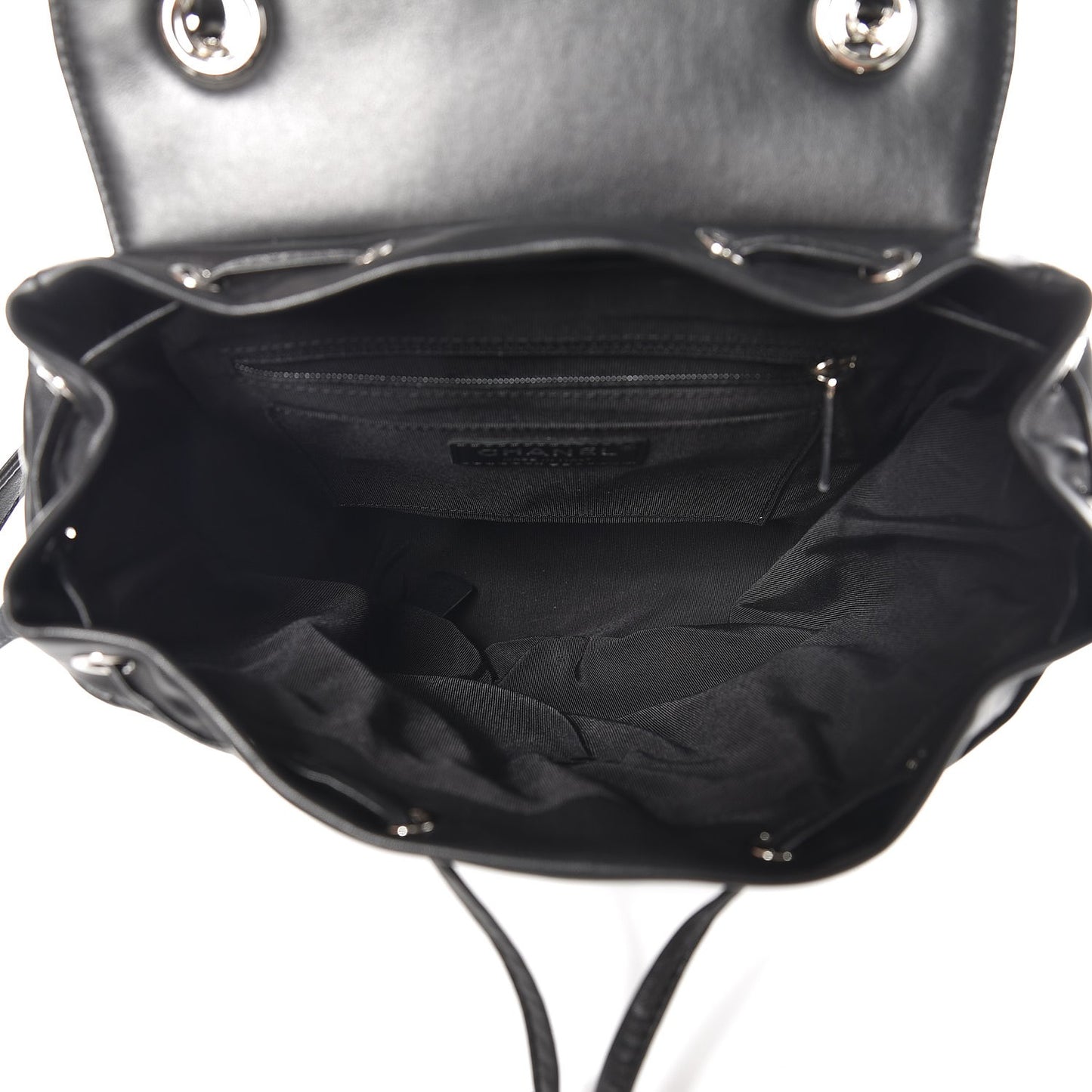 Calfskin Chevron Quilted Small Urban Spirit Backpack Black