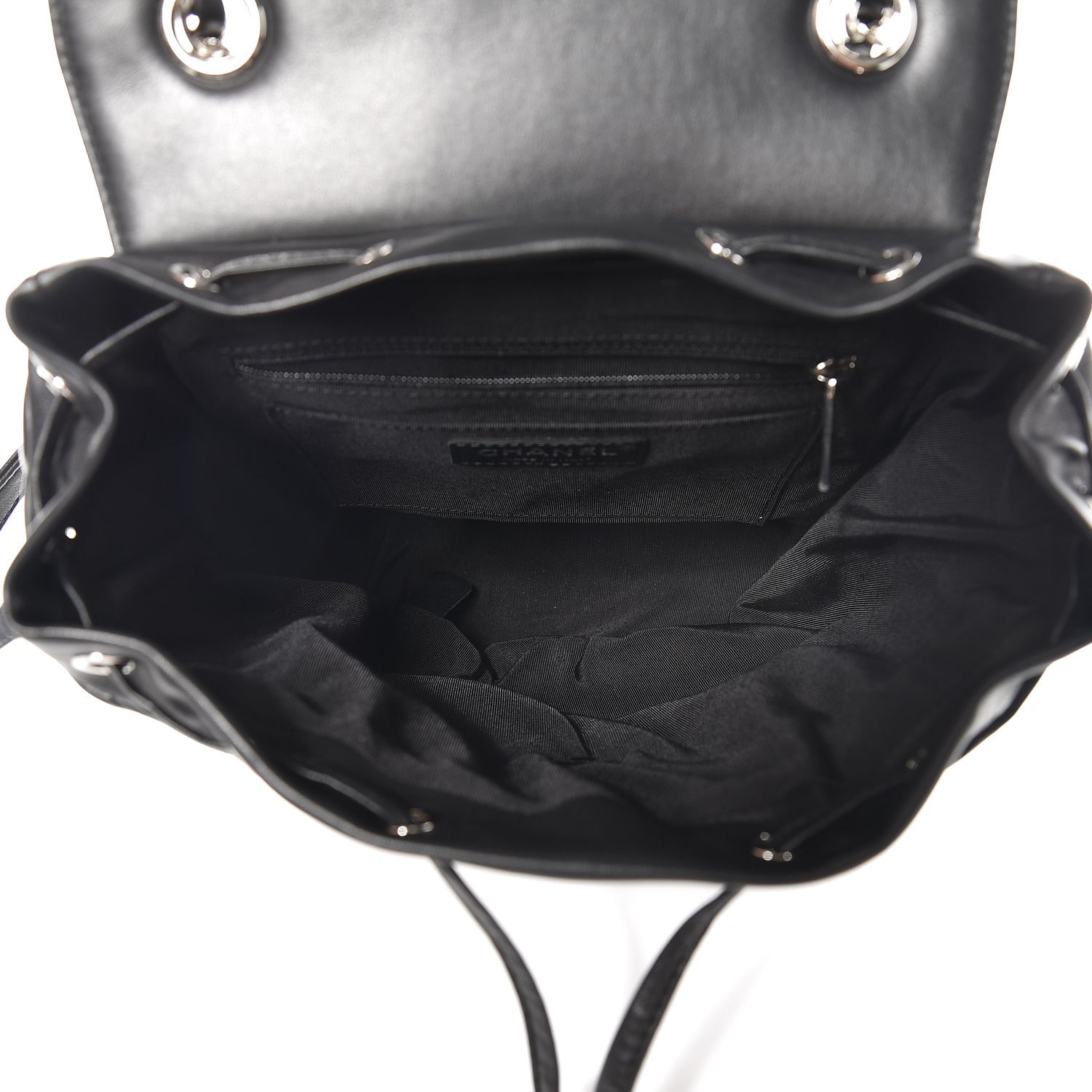 Chanel Calfskin Chevron Quilted Small Urban Spirit Backpack Black 5 of 8