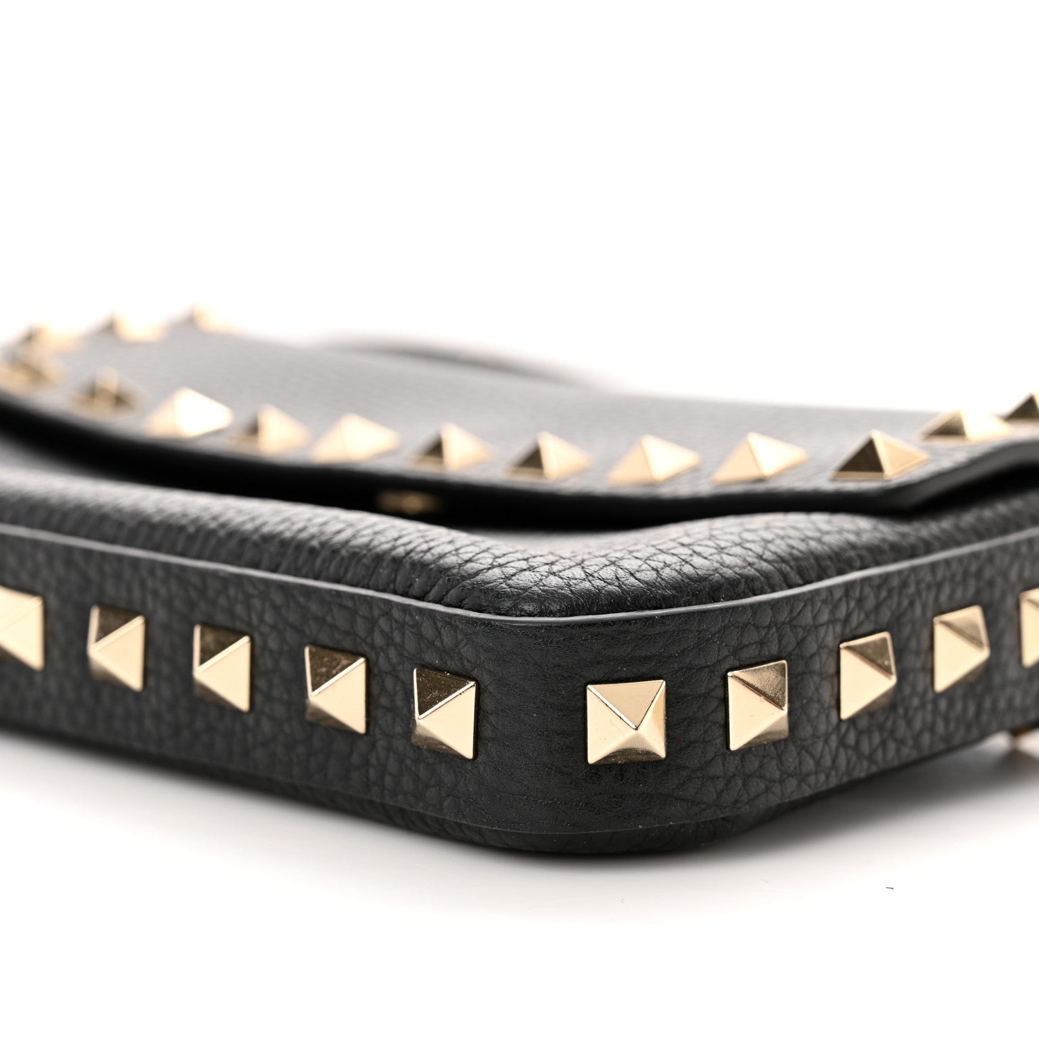 Valentino Garavani Grained Calfskin Rockstud Crossbody Bag Black 9 of 10
