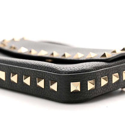 Valentino Garavani Grained Calfskin Rockstud Crossbody Bag Black 9 of 10