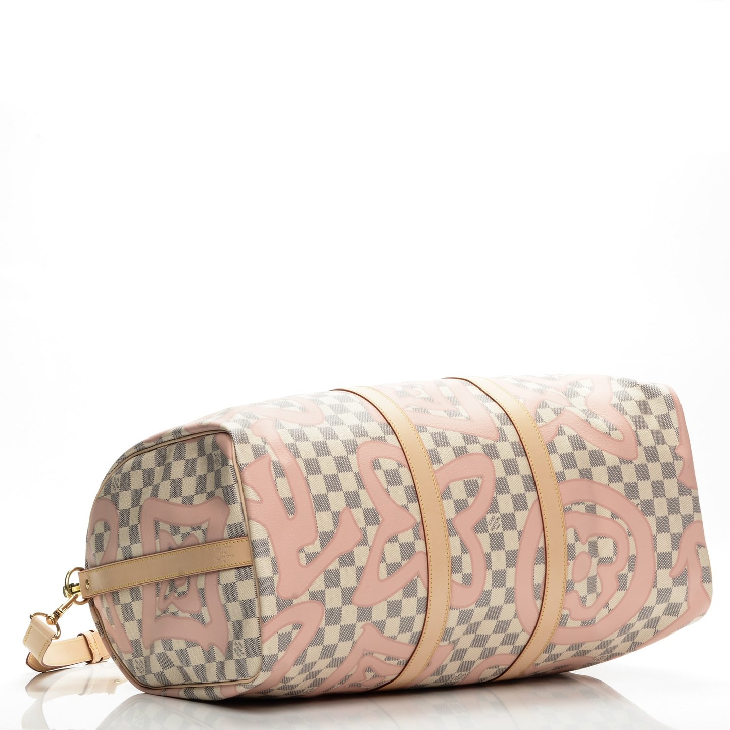 Damier Azur Tahitienne Keepall Bandouliere 50 Rose Ballerine
