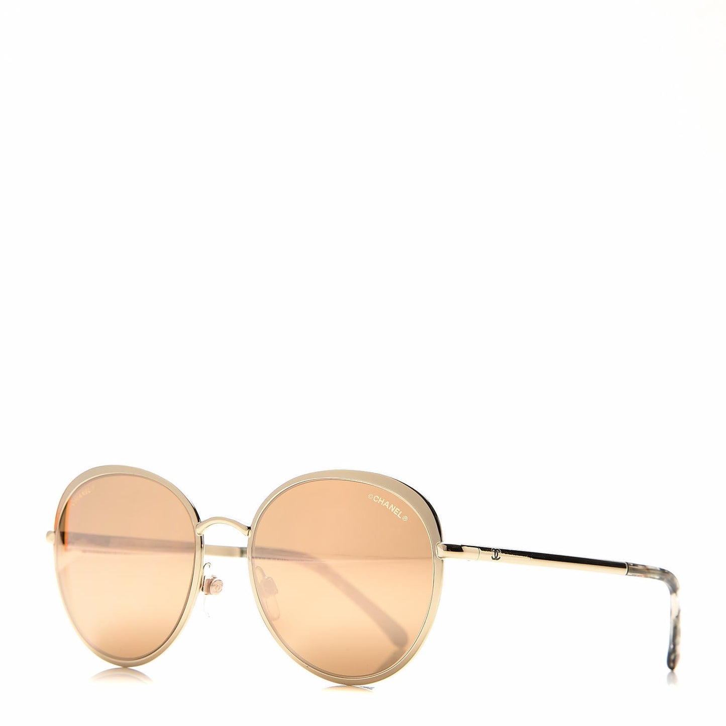 Round Mirror Sunglasses 4206 Gold