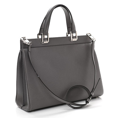 Gucci Grainy Calfskin Medium Zumi Top Handle Bag Dusty Grey 3 of 13