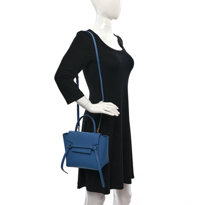 Celine Grained Calfskin Nano Belt Bag Blue 2 of 11