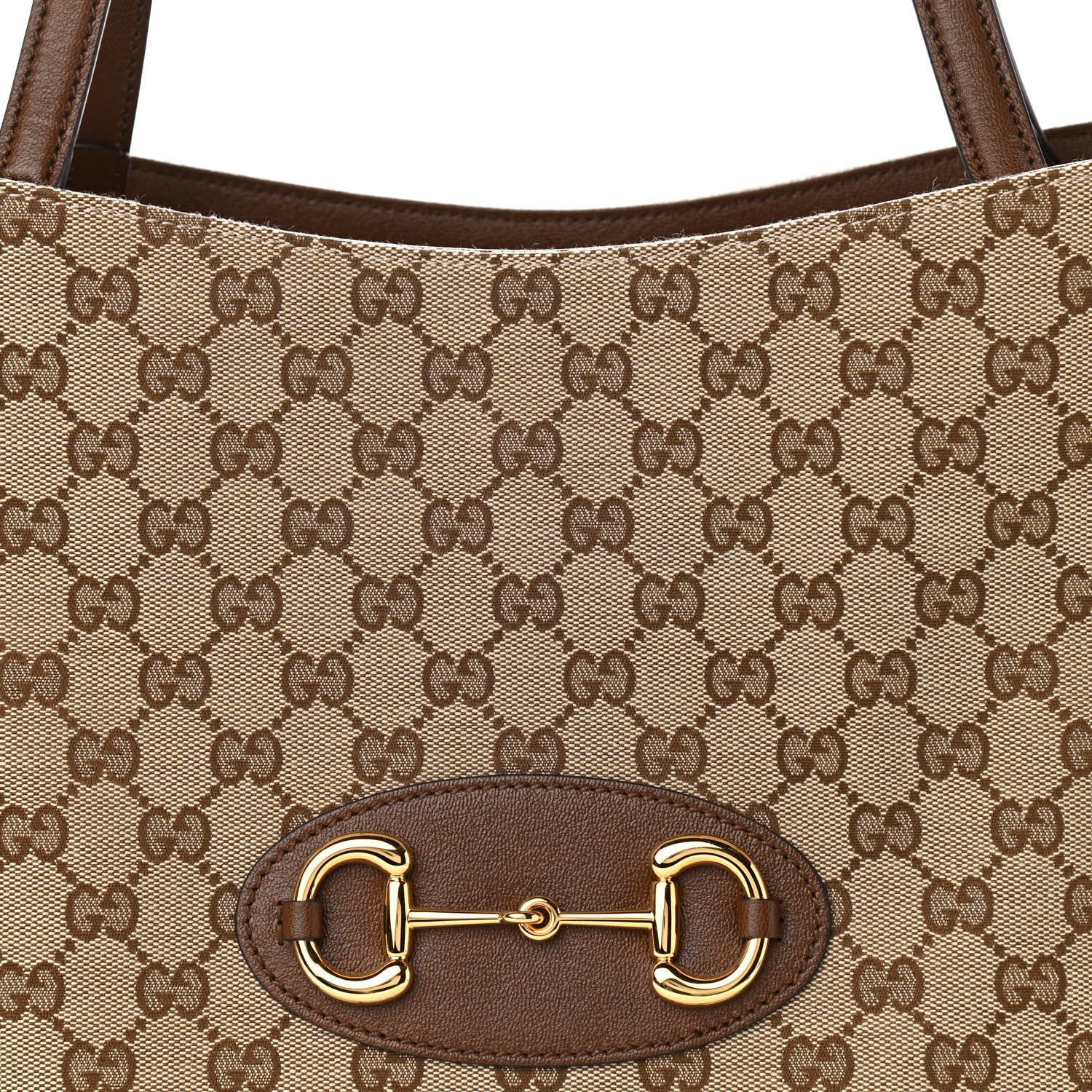 Gucci Monogram Horsebit 1955 Tote Bag Beige Brown Sugar 8 of 10