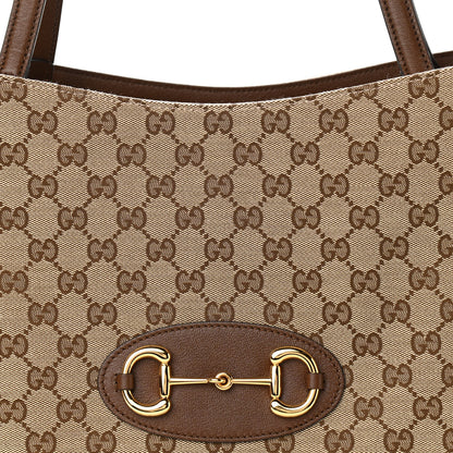 Gucci Monogram Horsebit 1955 Tote Bag Beige Brown Sugar 8 of 10