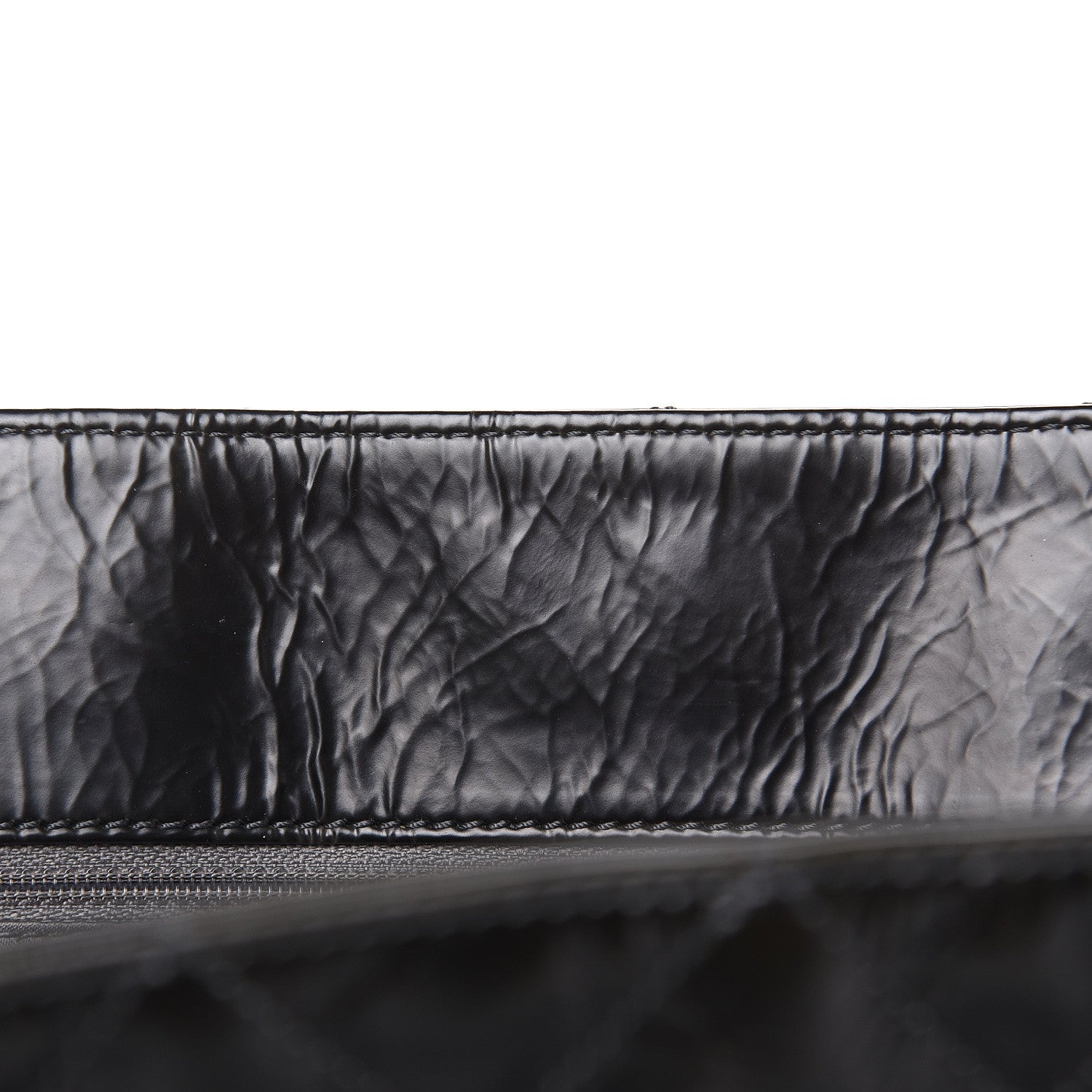 Chanel Aged Glazed Nylon Quilted Shopping Tote Dark Grey 16 of 23