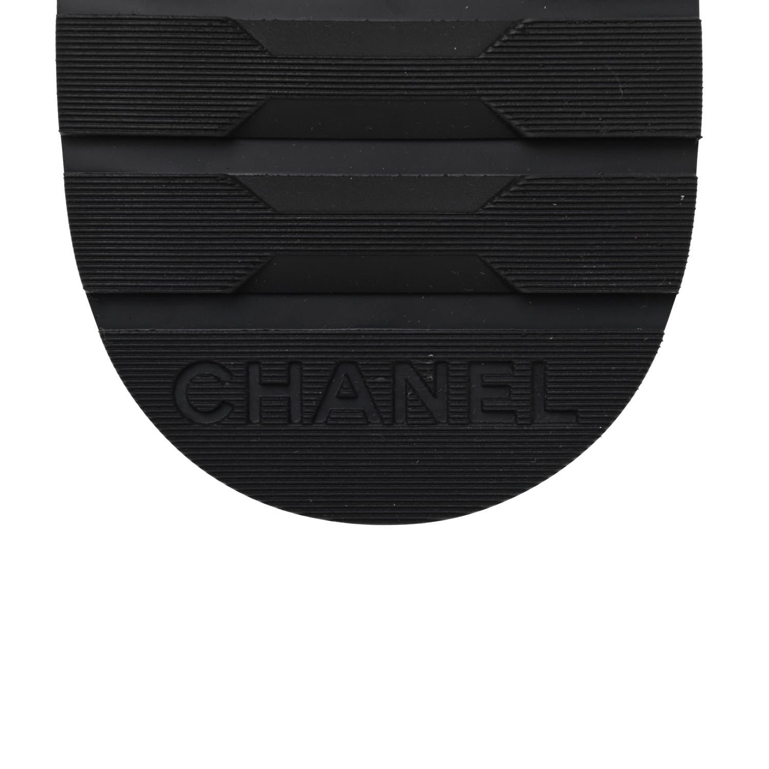 Chanel Shiny Lambskin Quilted Lace Up Combat Boots 38 Black 6 of 10