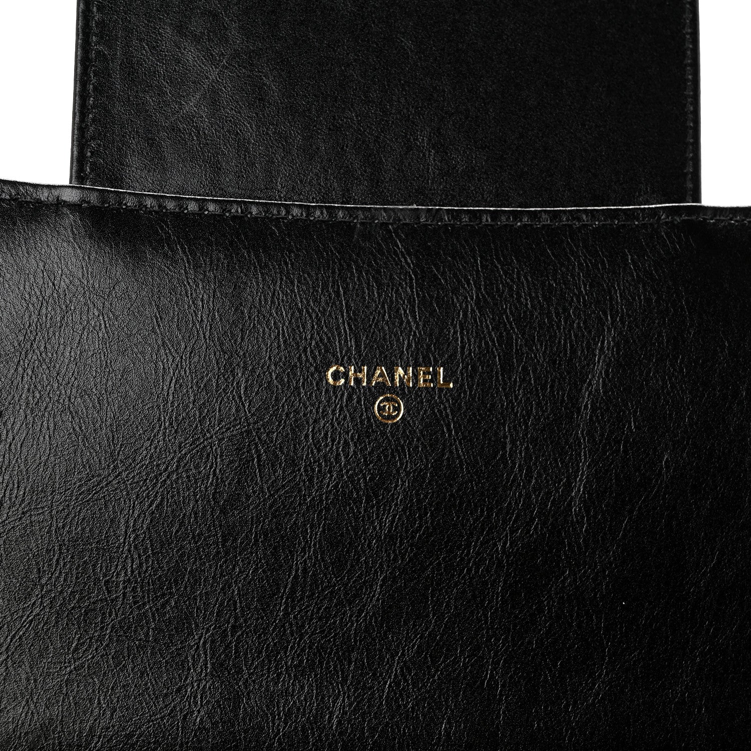 Chanel Shiny Crumpled Calfskin Quilted Large Clutch Black 6 of 13