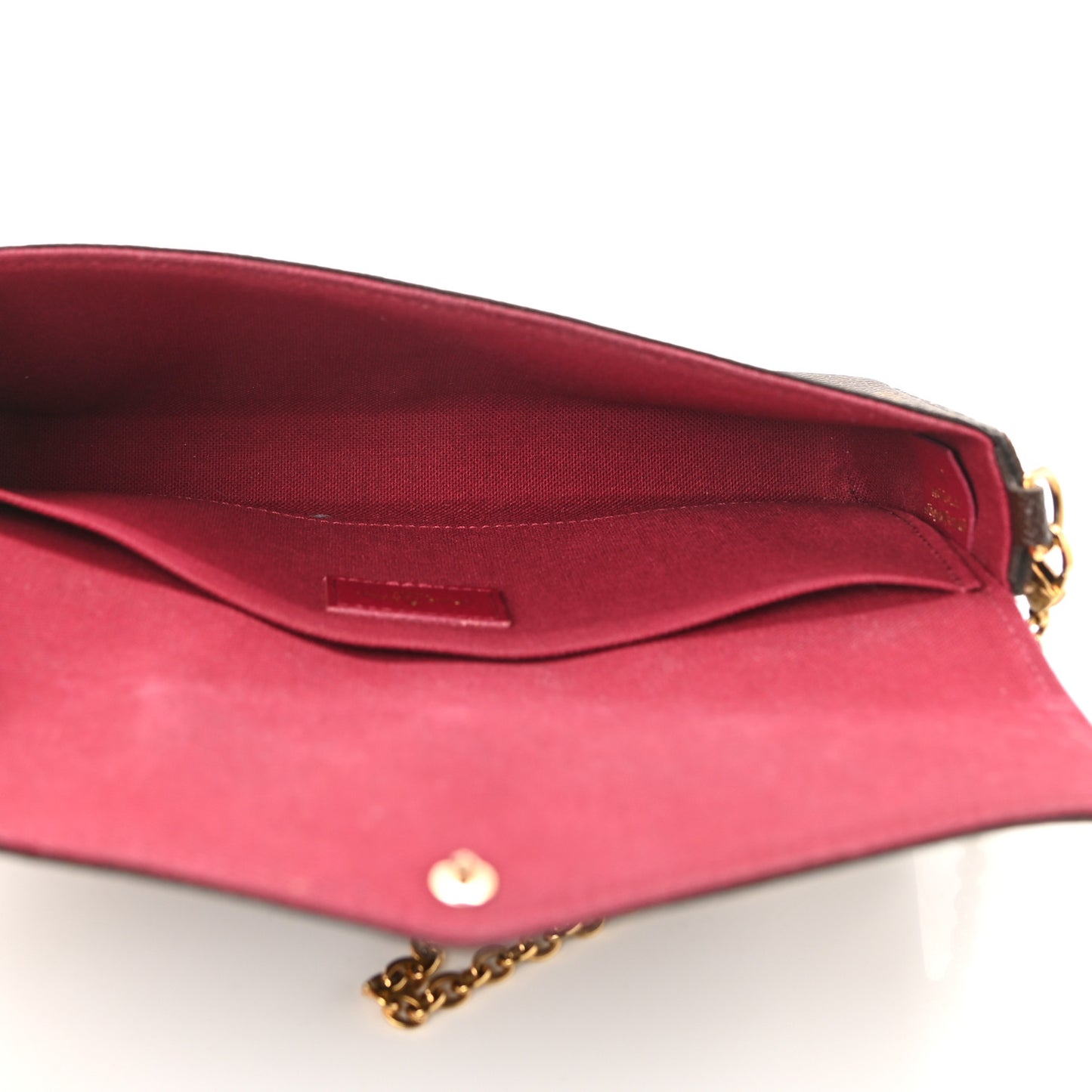 Monogram Pochette Felicie Chain Wallet Fuchsia