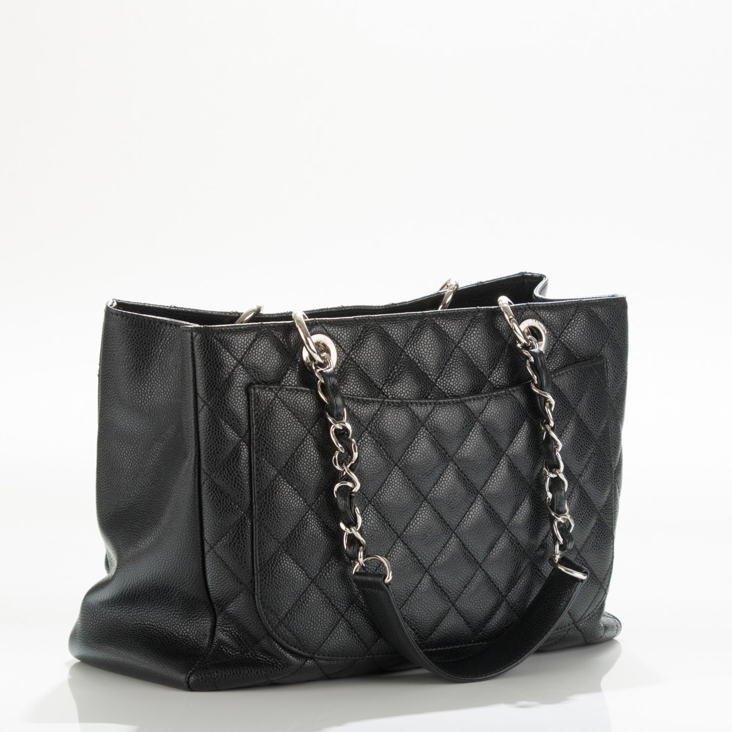 Caviar Quilted Grand Shopping Tote GST Black