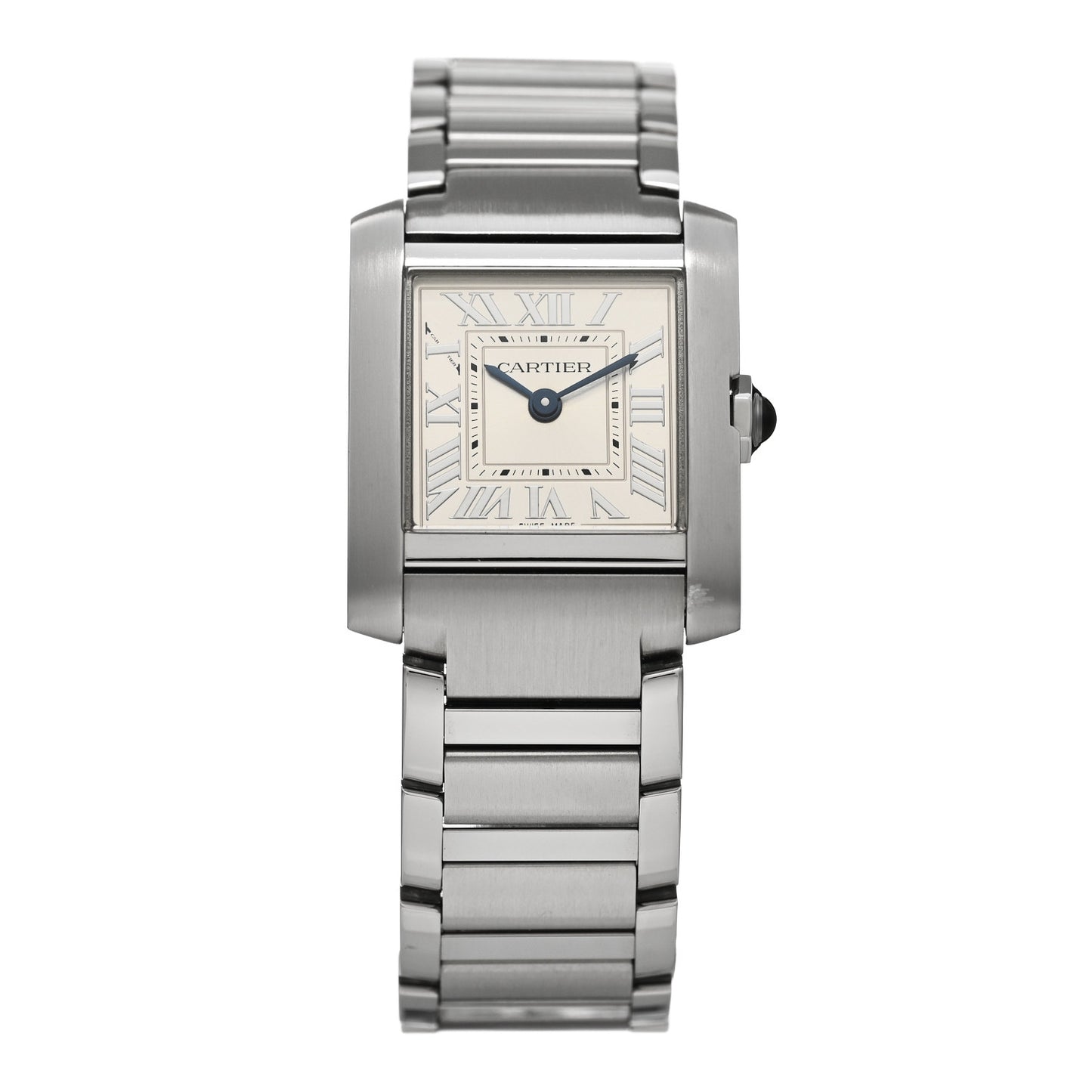 Stainless Steel 21mm Tank Francaise Quartz Watch Silver