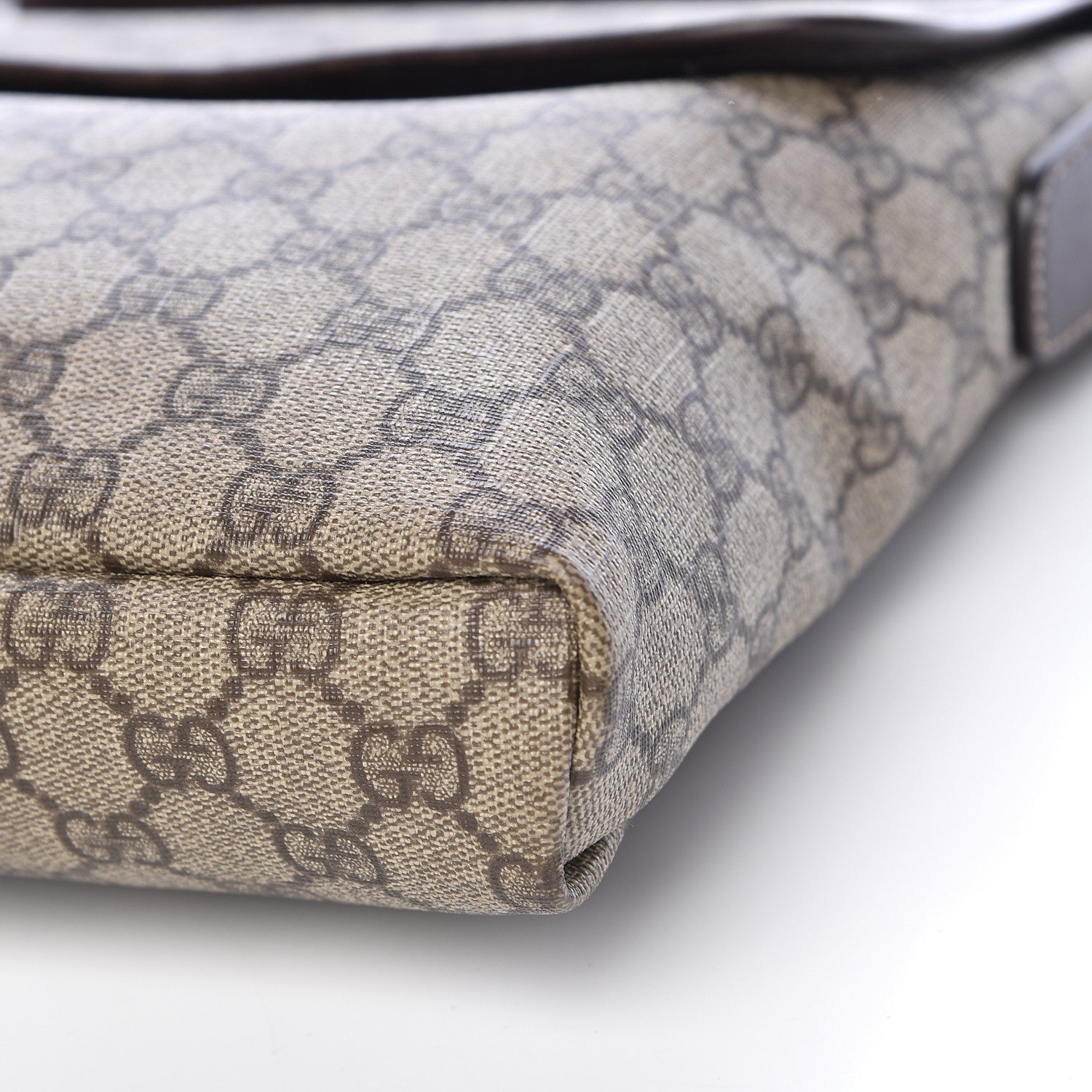 Gucci GG Plus Monogram Small Flap Messenger Bag Beige Dark Brown 9 of 12