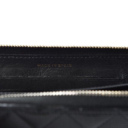Chanel Calfskin Quilted Pixel Effect Medium Zip Around Wallet Black 7 of 8