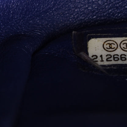 Chanel Lambskin Chevron Quilted Jumbo Double Flap Blue 6 of 6