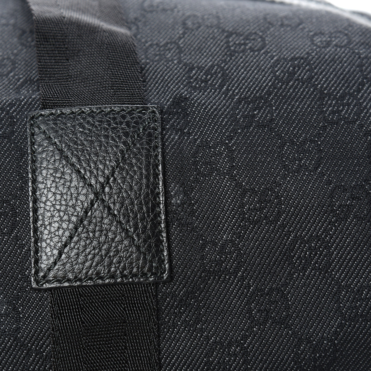 Denim Monogram Large Collapsible Carry On Duffle Black