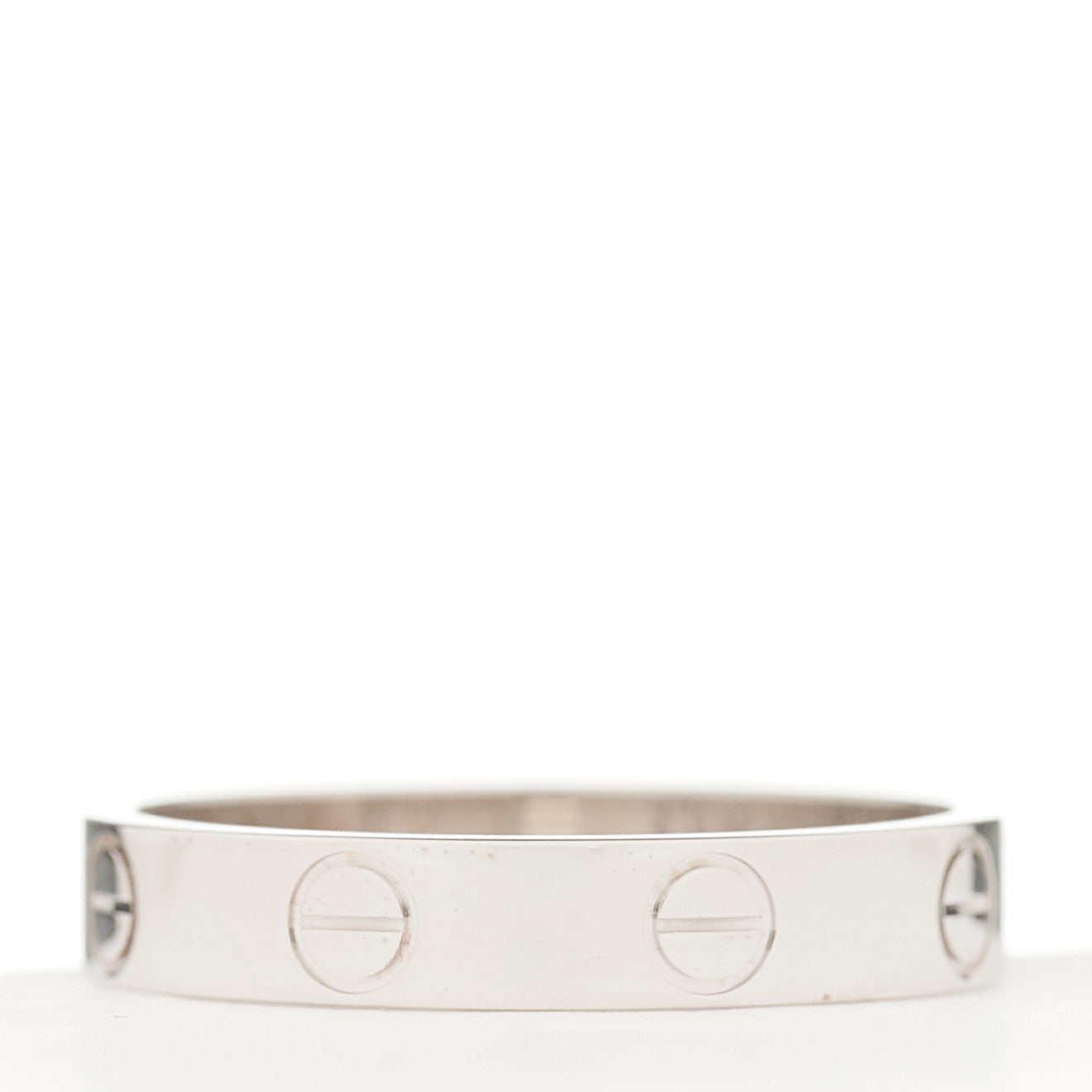 18K White Gold 3.5mm LOVE Wedding Band Ring 53 6.25