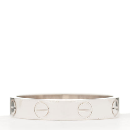 Cartier 18K White Gold 3.5mm LOVE Wedding Band Ring 53 6.25 2 of 3