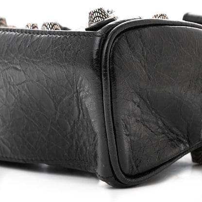 Balenciaga Agneau Arena Crystal Neo Nano Cagole Handbag Black 12 of 13