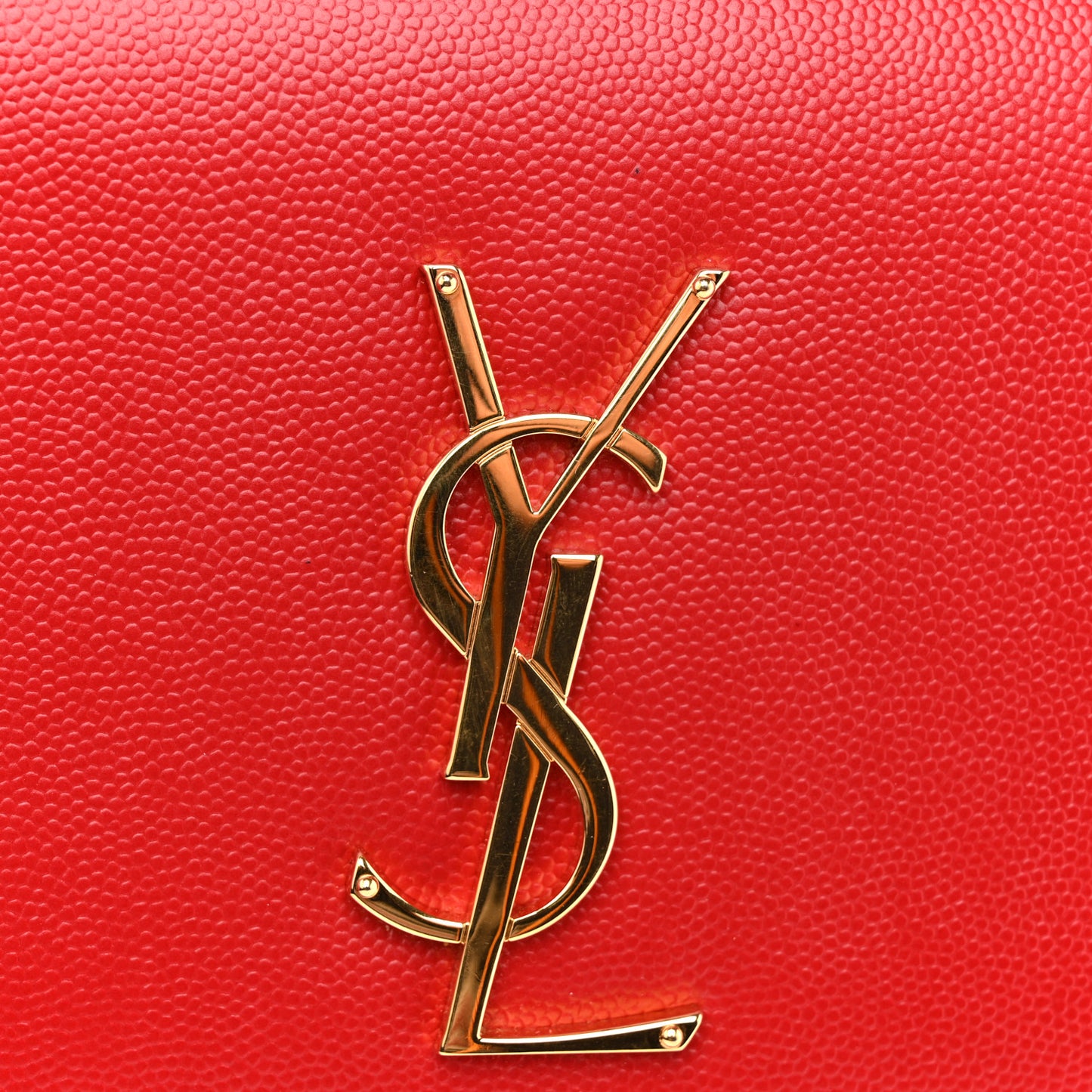 Grain De Poudre Classic Monogram Cassandre Clutch Dark Red