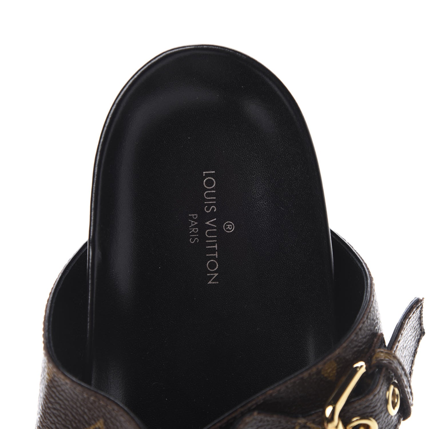 Louis Vuitton Monogram Bom Dia Mule Sandals 36.5 Black 7 of 11