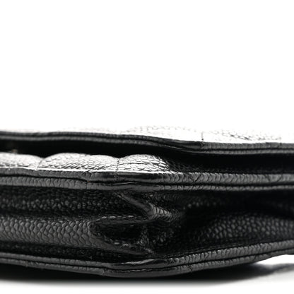 Chanel Caviar Quilted Wallet on Chain WOC Black 11 of 12