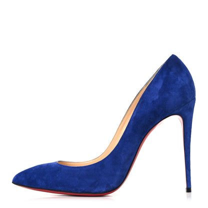 Christian Louboutin Veau Velours Pigalle Follies 100 Pumps 40 Atlantic 1 of 9