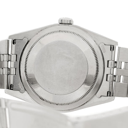 Rolex Stainless Steel 18K White Gold Diamond 36mm Oyster Perpetual Datejust Watch Blue 16234 4 of 5