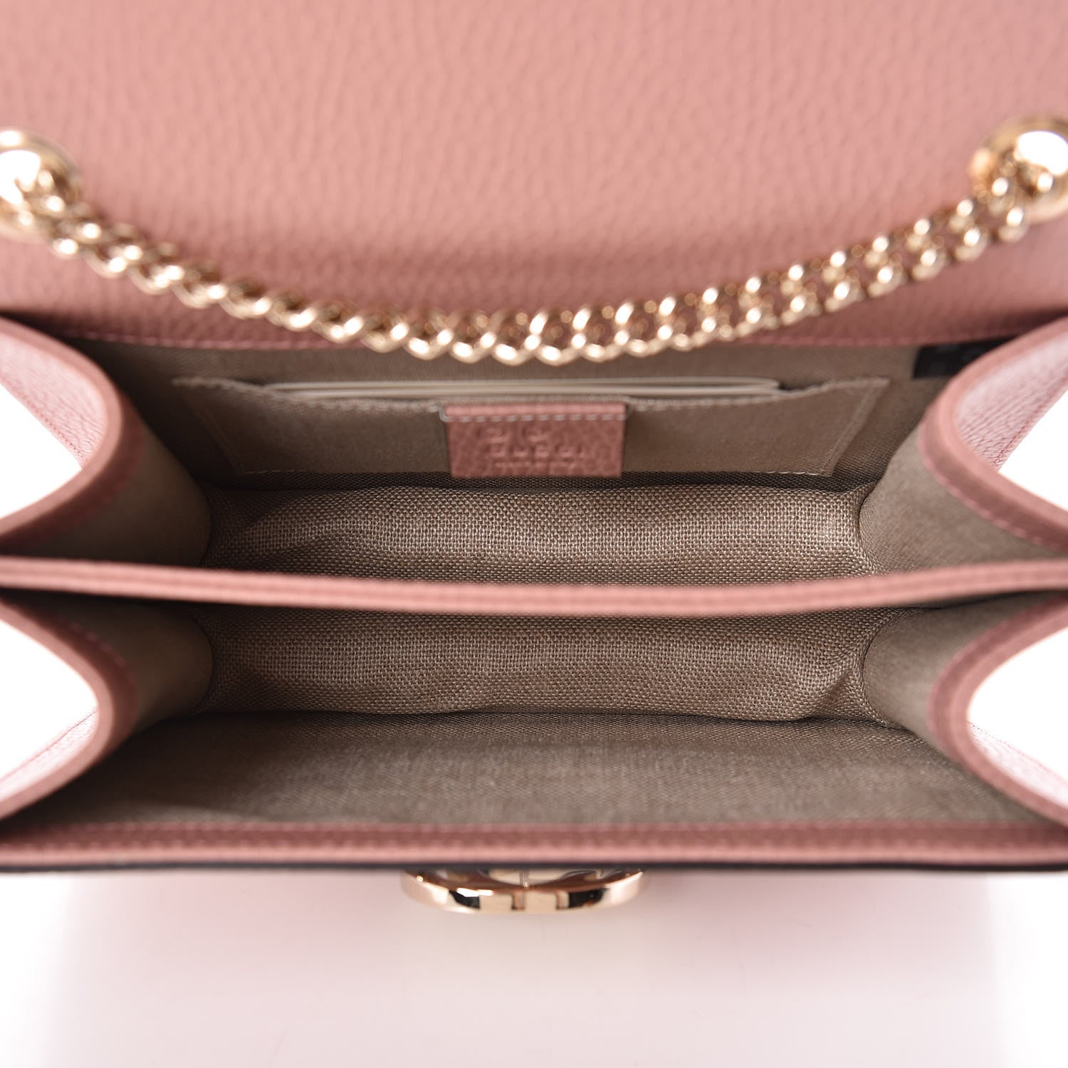 Gucci Dollar Calfskin Small Interlocking G Shoulder Bag Soft Pink 5 of 11