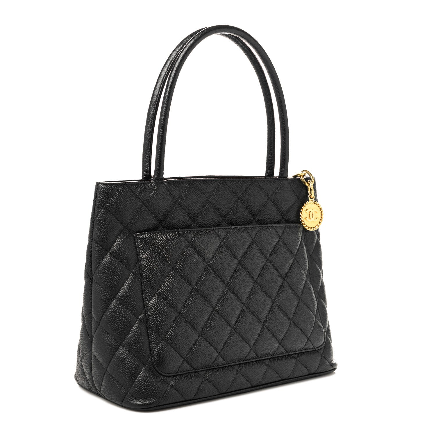 Chanel Caviar Quilted Medallion Tote Black 3 of 10