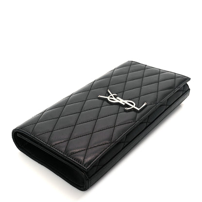 Saint Laurent Lambskin Quilted Kate Clutch Black 4 of 9
