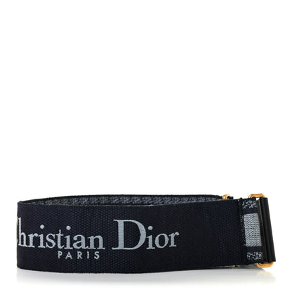 Christian Dior Canvas Embroidered Shoulder Strap Blue 2 of 4