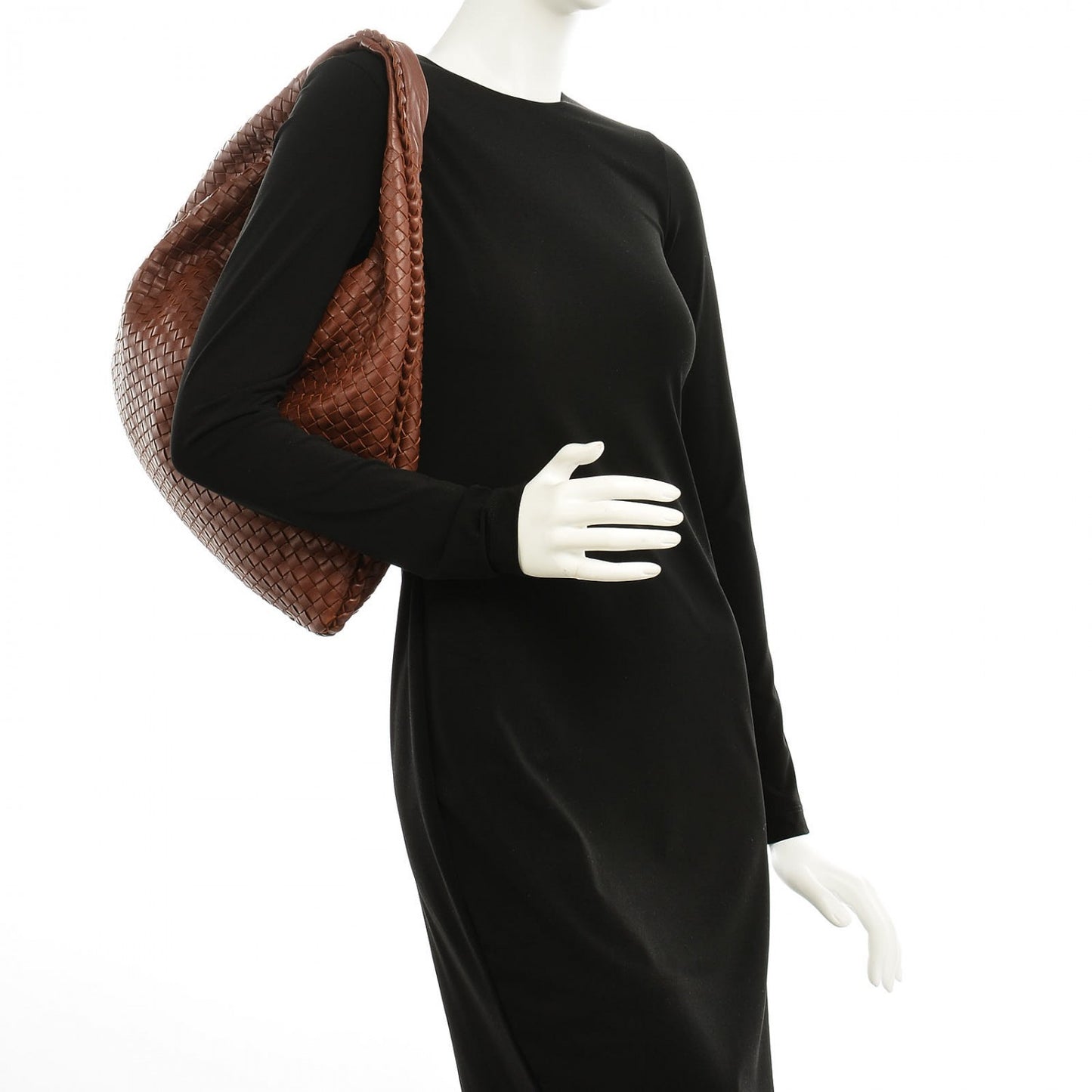Nappa Intrecciato Large Veneta Hobo Brique