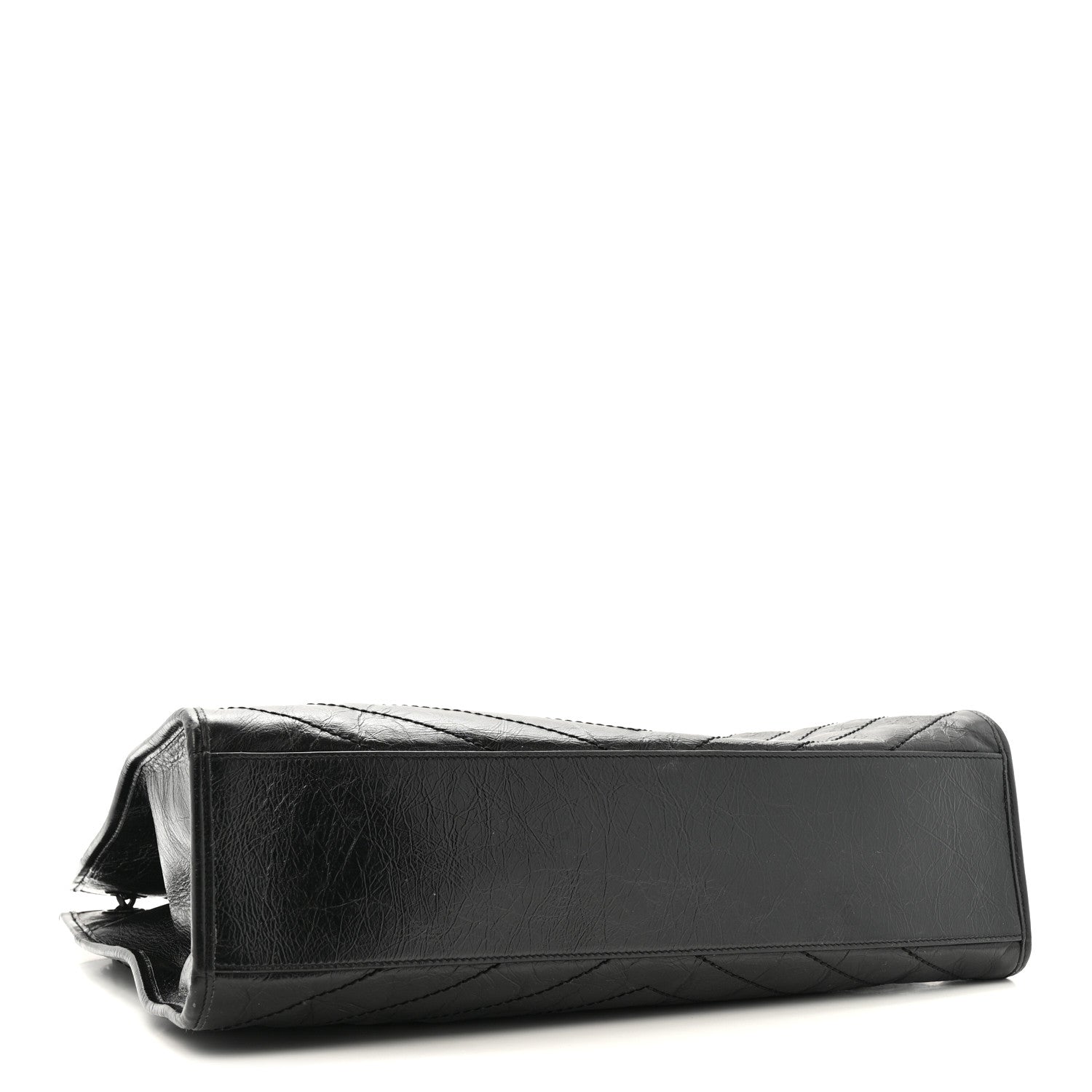 Saint Laurent Crinkled Calfskin Matelasse Monogram Large Niki Shopper Tote Black 4 of 12
