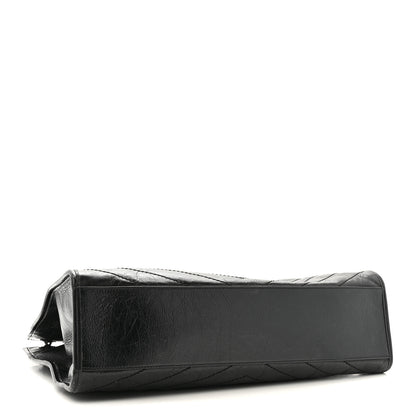 Saint Laurent Crinkled Calfskin Matelasse Monogram Large Niki Shopper Tote Black 4 of 12